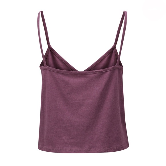 Richer Poorer, Size M, Colour Plum, Spaghetti Crop Tank. - Picture 3 of 5